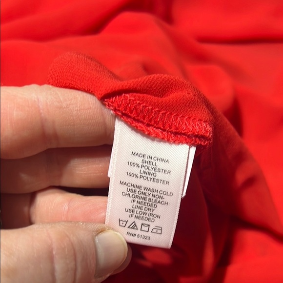 1. State Coral Red Pleated Midi Skirt Size 10 Classic Modern Feminine Elegant - Picture 9 of 10